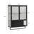 Colene 23.62" Modern Glass Door Wall Cabinet - 2-Tier Enclosed Storage + Open Shelf & Towel Rack, Iron Frame for Entryway, Bathroom, Living Room-899284873