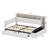 Multifunctional Upholstered Daybed with Shelves and USB Ports-646753401