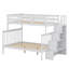 Lit superposé avec rangement et garde-corps pour la chambre à coucher-325159971