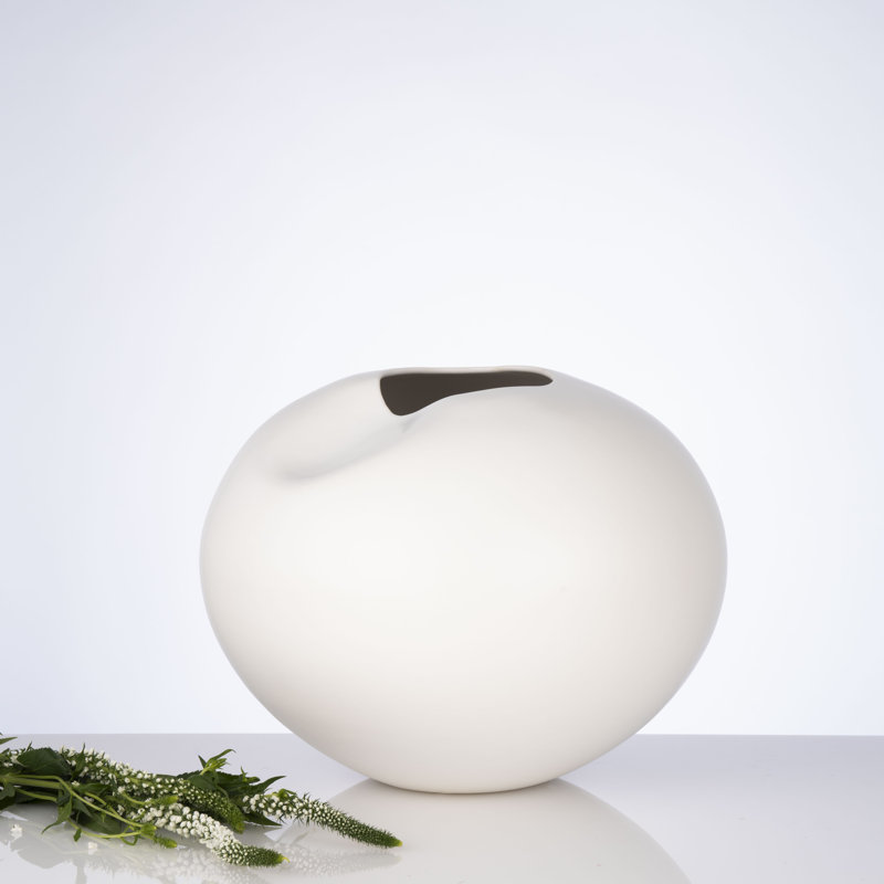Milan Handmade Ceramic Vase, White