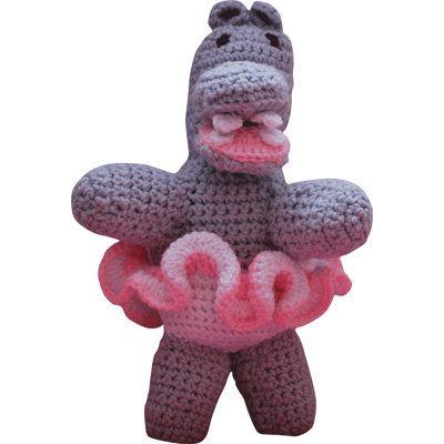 Adhésif décoratif ballerine hippopotame