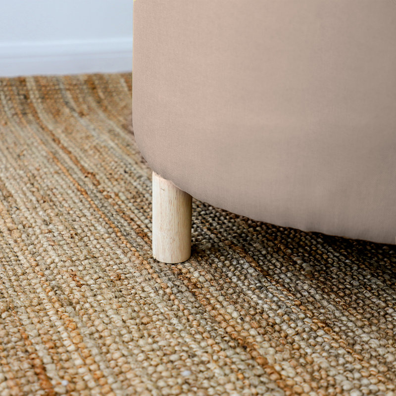 Table basse avec rangement en bois massif, Beige