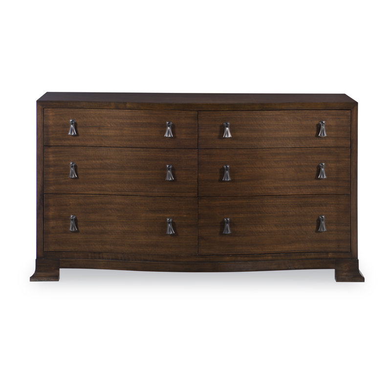 Frasier Serpentine 6 - Drawer Solid Wood Dresser