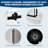 56-60" x 72" Frameless Style Sliding Glass Shower Door, 5/16" Clear Tempered Glass, Bypass Design with Matte Black Finish