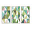Motif géométrique mixte vert II - ensemble d'art moderne sur toile encadrée moderne et contemporain de 3-72043995-72043193
