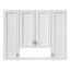 Armoire à pharmacie moderne avec 5 tablettes réglables, charnières, étagères ouvertes et armoire à détails élégants