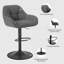 Akber Swivel Upholstered Adjustable Height Counter Stool with Metal Frame-1260733220