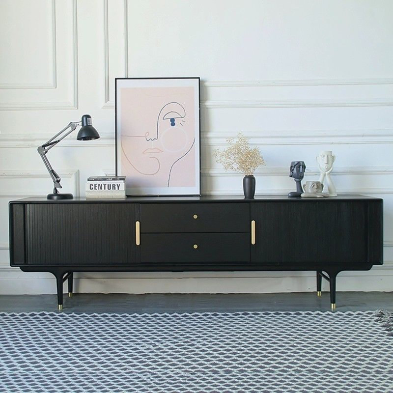 Meuble télé en chêne antique, 70.9"