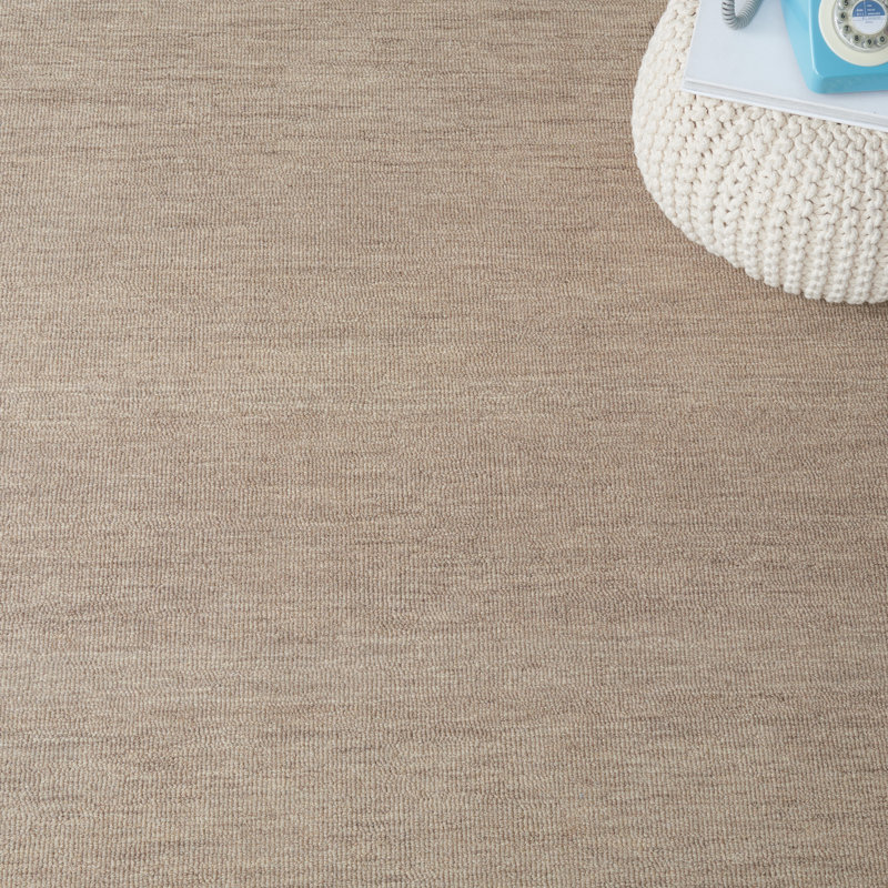 Master Hand Tufted Wool And Cotton With Latex Striped Rug, Rectangle 4' x 6'