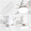Ventilateur de plafond portatif avec douille de 20 pouces avec lumière et télécommande, DEL à 3 couleurs à intensité variable, moteur à courant continu silencieux, minuterie 2 / 4H, conception à visser pour les petites pièces