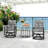 Outdoor Gray Chair,Wicker Rattan Swivel Chair Set-561662779