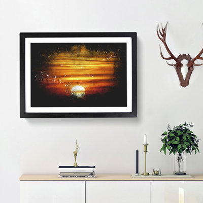 Orange Sunset - Single Picture Frame Print on MDF