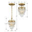 Luminaire suspendu à 1 lumière avec accents en cristal Alto