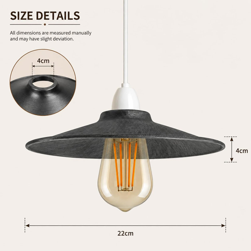 4 cm H Flat Lamp Shade
