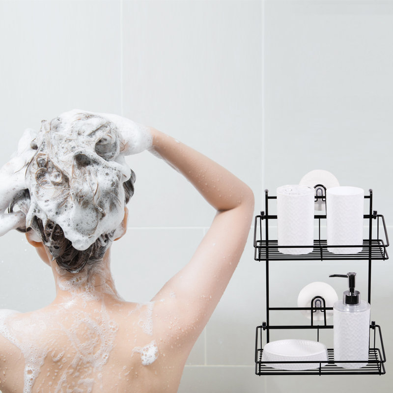 Trevor Suction Shower Caddy, Black