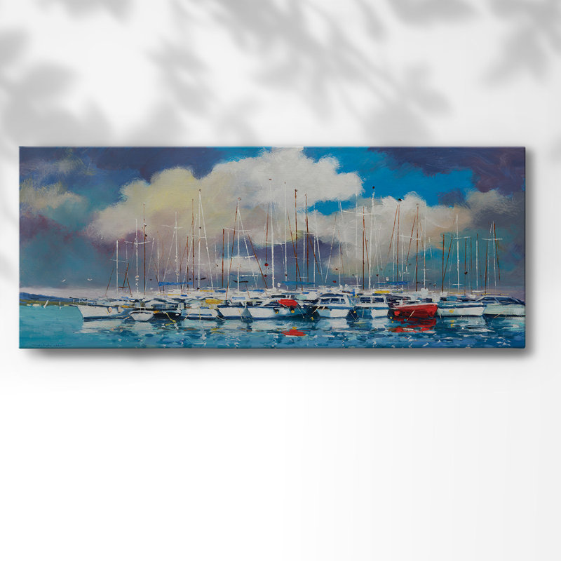 " Abstract Port ", 12" H x 30" W x 1.5" D
