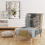 Fauteuil de chambre Gold Glamour Squares II
