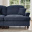 Classic 2 Piece Modular Couch Set With Removable Ruffles, Flared Arms, And Spindle Legs For Elegant Living Room Decor