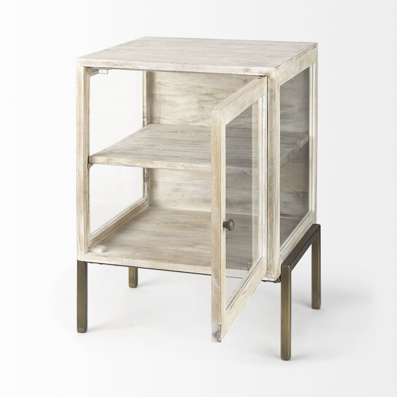 Warner Solid Wood Top End Table, White