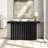 Olie 55" Wide Rectangular Fluted Console Table in Black Grain-1262053874