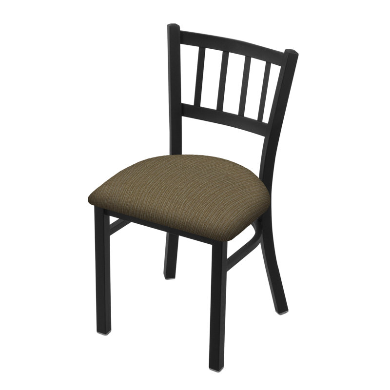 Chaise Contessa 610, Noir froissé, Tissu liège graphique