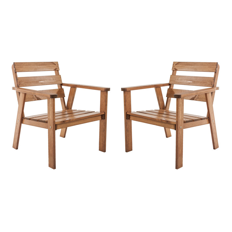 Erwon Patio Dining Armchair, Brown
