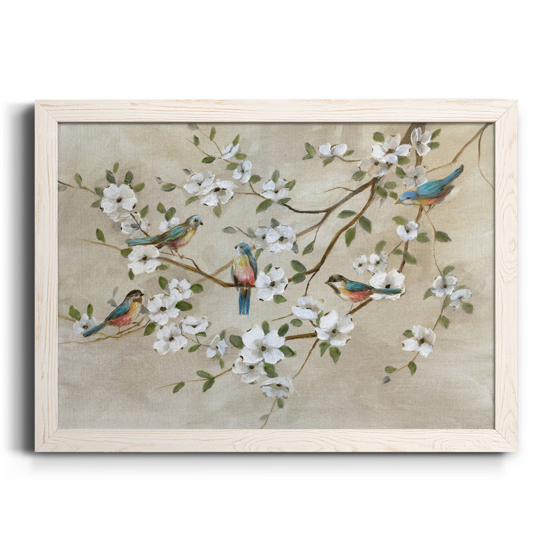 Birds of a Feather - Peinture sur toile encadrée, Blanc, H 37,5 po x l 27,5 po x P 1,5 po
