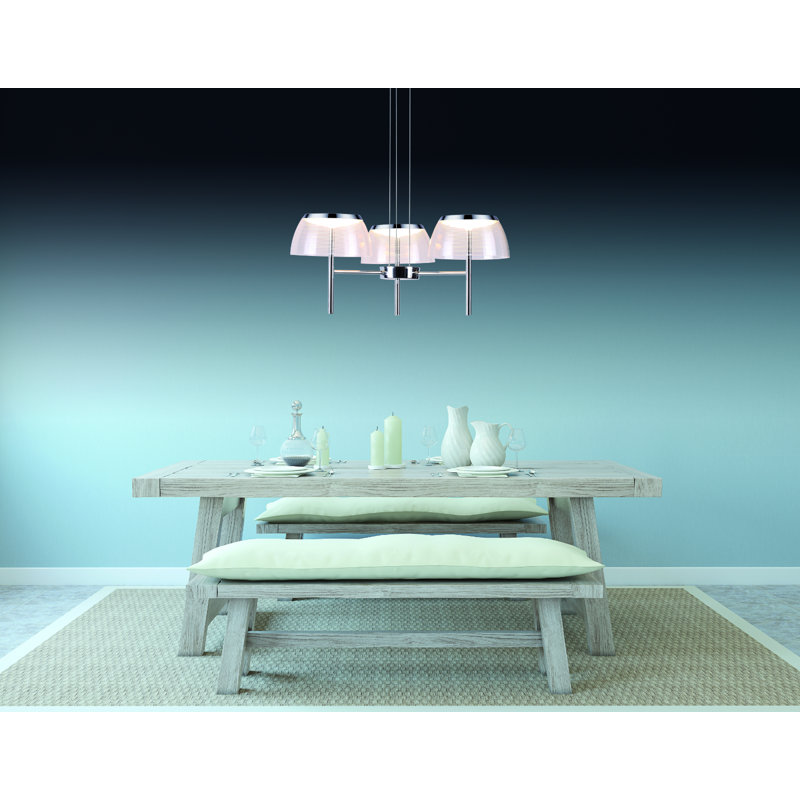 Crumley 3 - Light Shaded LED Chandelier