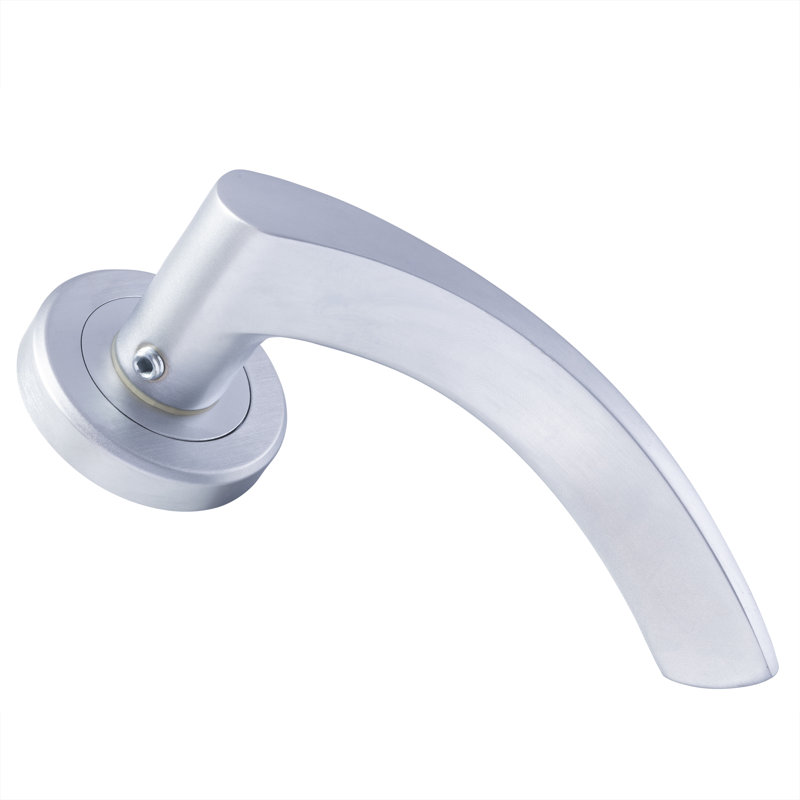 Serozzetta Latch Door Handle, Satin Chrome