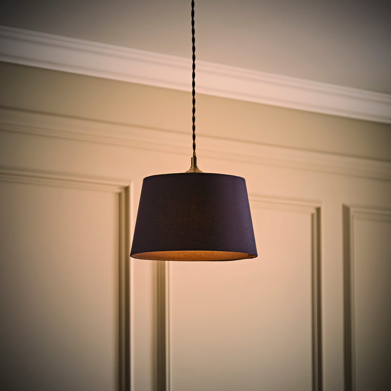 Syaira Cotton Cone Lamp Shade ( Slip-On ), Blue, 16cm H x 26cm W x 26cm D