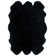 Tateos Handmade Shag Sheepskin Black Area Rug