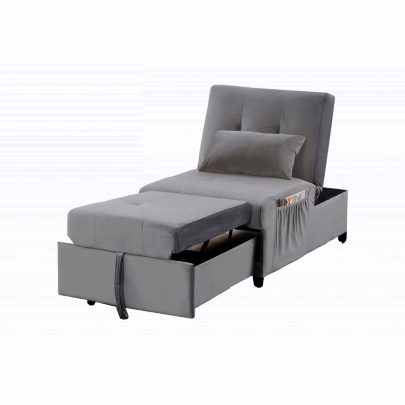 Méridienne convertible en velours