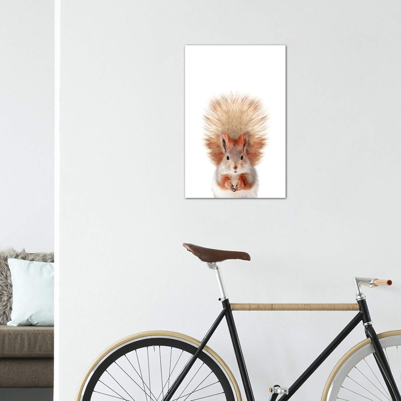 «Baby Squirrel» par Sissi & Seb - impression d'art graphique, H 26 po x l 18 po x 1,5 po, Toile tendue, Pas de tapis
