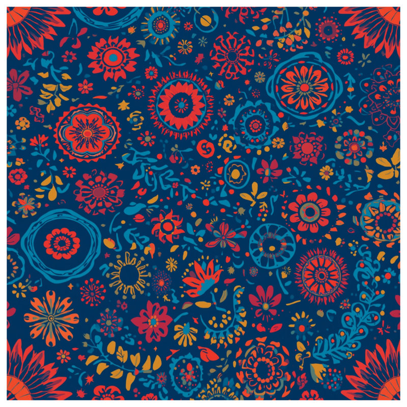 Housses de couette à motif floral mandala, Lit simple