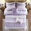 Édredon 5 pièces très grand / très grand avec coussins décoratifs - Édredon en microfibre, imprimés botaniques de style et volants en dentelle, rembourrage, lavable à la machine, emballage compressé, rembourré,-118768528