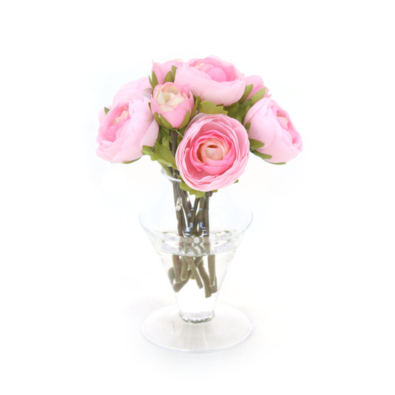 Polysilk Ranunculus Arrangement in Vase