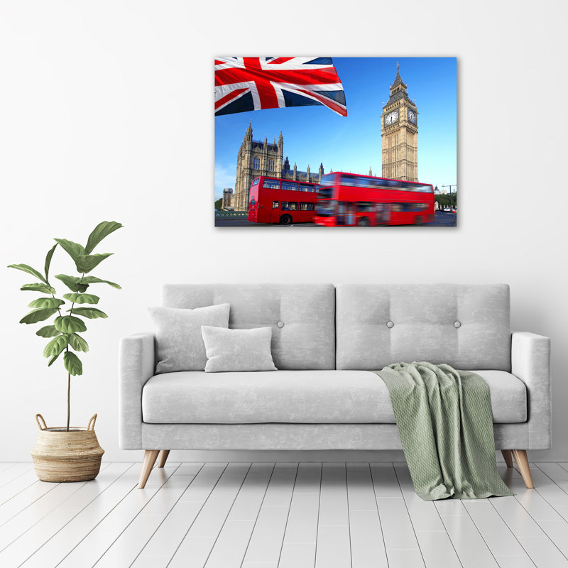 Bus In London - Wrapped Canvas Print