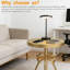 Gold Accent Table With Decorative Bow, Small Side Table For Drinks, Modern Pedestal End Table For Living Room, Bedroom, Or Small Spaces