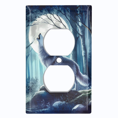 Couvercle de plaque d'interrupteur en métal; Rectangle loup-garou - loup-garou