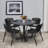 Regency Kobe Round X-Base Breakroom Table, 4 M Stack Chairs-22589906-22589977