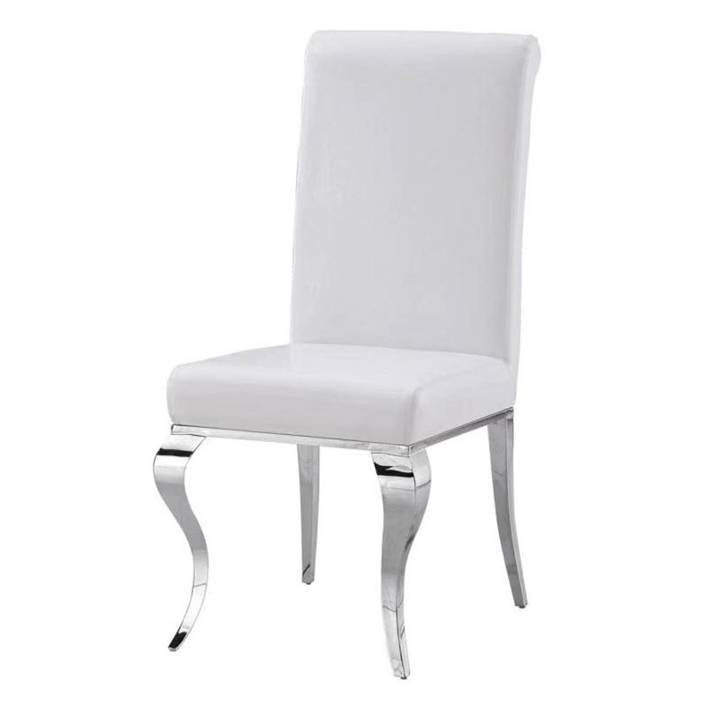 Chaise d'appoint rembourrée Reavis, Blanc