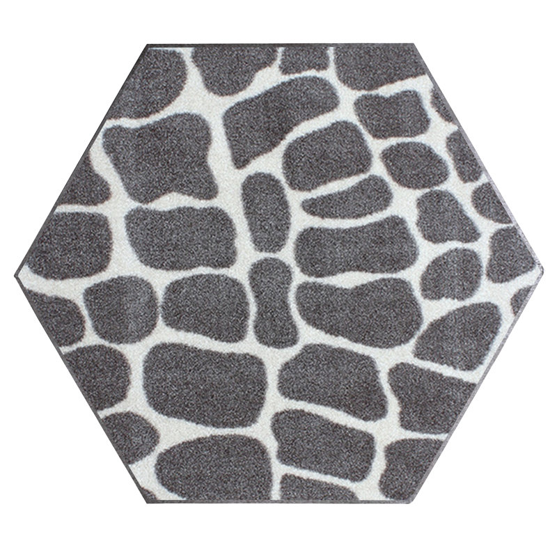Chaima Animal Print Indoor Rug, Hexagon 4'