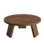 Table basse ronde, table centrale moderne avec pieds inclinés, tables d'appoint décoratives pour salon, chambre à coucher, assemblage facile, brun-292933922