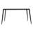 55.12" Modern Artificial Stone Black Straight Edge Black Metal Leg Dining Table-Can Accommodate 6 People(Dining Table Only)-1846199834-1846199835