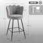 Upholstered Counter Stool with Metal Frame-325673548