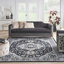 Tapis persan noir ivoire Passion-884282211