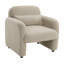 Chaise d'appoint taupe Boucle, structure en contreplaqué, rembourrage en mousse douce sur les ressorts ensachés, coussin de dossier attaché et coussin d'une capacité de 300 lb-732738395