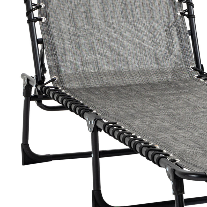 Chaise de plage pliante Starcena, Gris