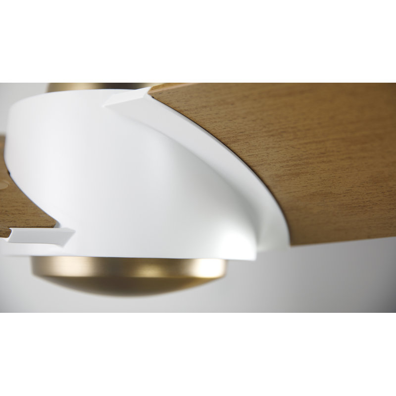 Ambit Outdoor Flush Mount, Satin Brass/Matte White, Wall Control, Maple