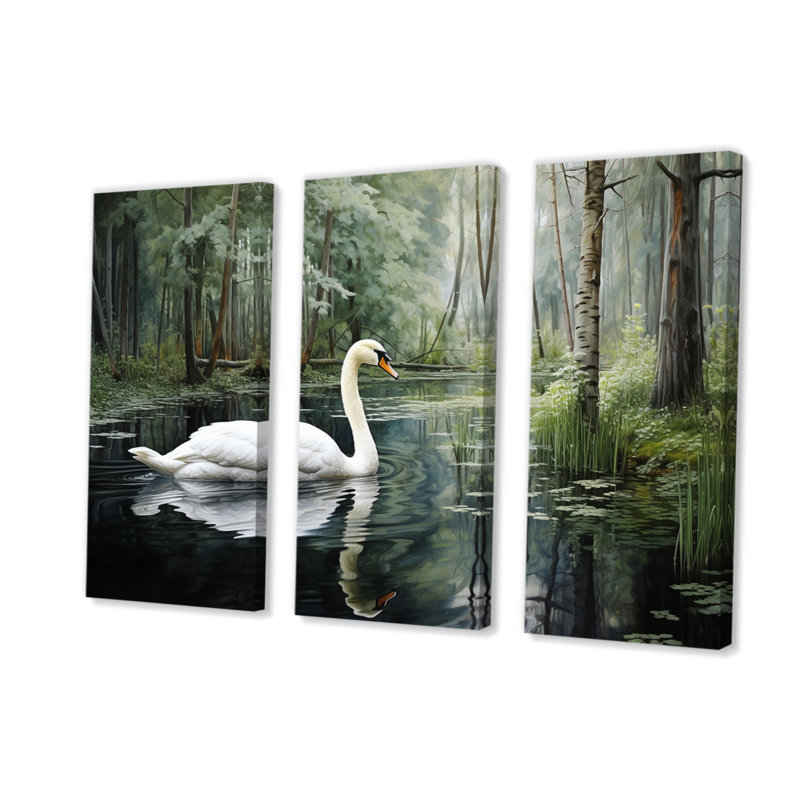 «Forest Sawns In Shadows II», reproduction sur toile 3 pièces, H 28 po x l 36 po x P 1 po